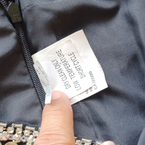 Mori Lee: Black Rhinestone embellished Maxi skirt, 42" Long - Picture 5 of 8